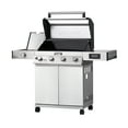 thumbnail image 4 of Denali 4-Burner Propane Gas Grill in Stainless with Clearview Lid, 3-Phase LED Controls, Grill Cover, and Side Burner, 4 of 7