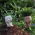 thumbnail image 4 of Face Flower Pots Head Planter, Cute Resin Face Planters for Indoor Outdoor Plants, Macetas para Plantas Funny Head Plant Pot Face Vase with Drainage Hole and Tray for Home Garden Succulents Cactus, 4 of 7