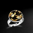 thumbnail image 5 of PhooArto Dragonfly Golden Patterns Stainless Steel Rings for Women, Open Adjustable Ring Promise Ring Jewelry Gifts, 5 of 5