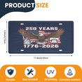 thumbnail image 5 of USA 250th Anniversary (1776-2026) Patriotic License Plate Cover - Vintage American Symbols Statue of Liberty & Liberty Bell Front License Plate Decor, 5 of 6