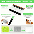thumbnail image 2 of Greatcool 4-in-1 Baseboard Cleaning Tool with Handle 5 Reusable Pads 1 Stiff Bristle Brush Carpet Rake for Pet Hair Removal Baseboard Cleaner Carpet Windows Wall Floor Bathroom Kitchen, 2 of 7