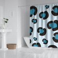 thumbnail image 2 of Light Blue and Black Of Leopard Print Shower Curtain 84"x72" ,Bathroom Decorative Shower Curtains Set with 12 Hooks,Modern Waterproof Washable Shower Curtain, 2 of 6