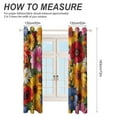 thumbnail image 2 of Floral Colorful Flower 2 Panel Curtain Set, Watercolor Painting Window Treatment Living Room Bedroom Decor, 2 of 5