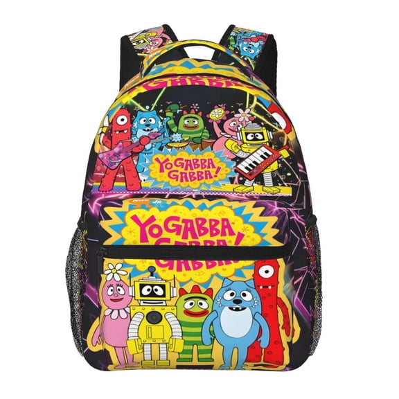 Yo Gabba Gabbaland Laptop Backpack Lightweight Daypack Casual Bag Travel Rucksack For Men Women