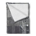thumbnail image 2 of Urban Soft Flannel Fleece Blanket, Road Intersection Paris France Modern City Life Cars in Traffic Crosswalk Street View, Cozy Plush for Indoor and Outdoor Use, 50" x 70", Grey White, by Ambesonne, 2 of 5