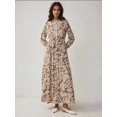 thumbnail image 3 of Printed Maxi Dress with Shirt Collar, 3 of 6