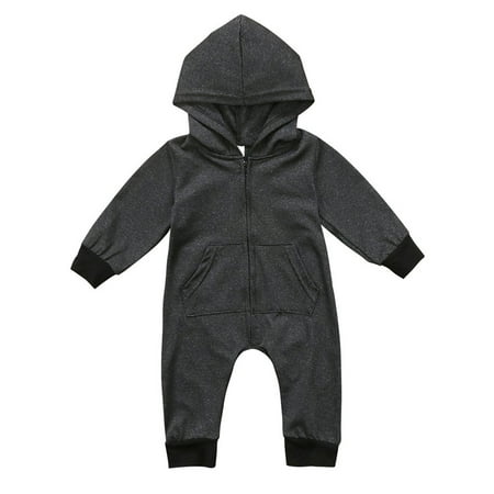 

Livingsenburg Kids Baby Boy Warm Infant Romper Jumpsuit Winter Hooded Outfit