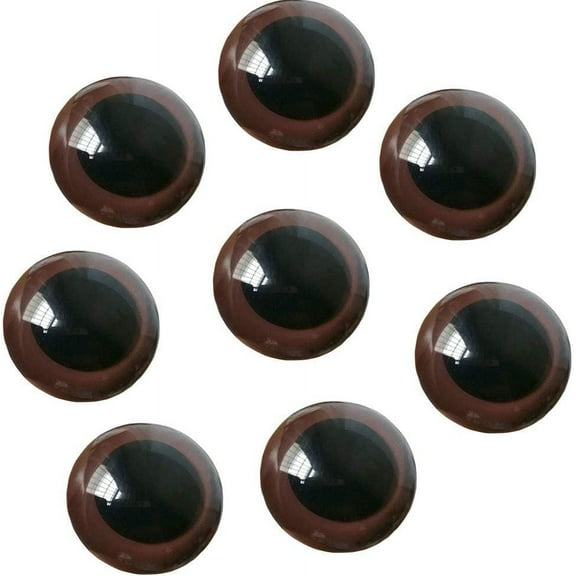 100PCS 16MM Brown Plastic Safety Eyes Craft Eyes Without Cushion DIY Scrapbooking Crafts Decoration Doll Buttons Making Accessories for Sewing Crafting Teddy Bear Toy Accessories