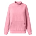 thumbnail image 6 of Cethrio Girls Crewneck Sweatshirts Size 14-16, Fleece-lined Long Sleeve Casual Pullover Kids Tops with Pockets Pink, 6 of 6