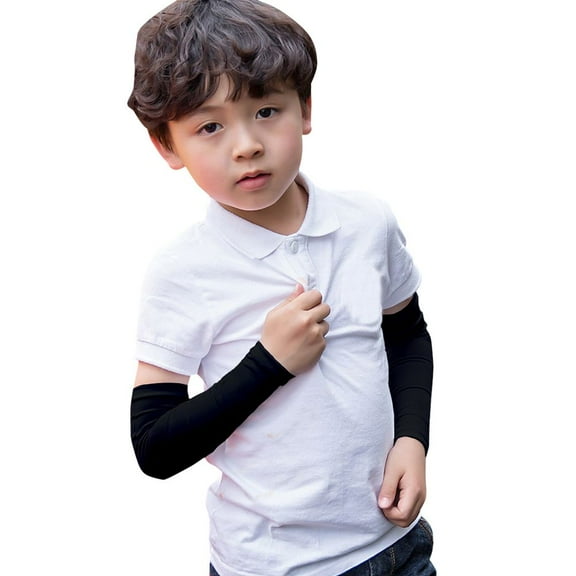 Kids Summer Ice Silk Arm Cuff Anti-mosquito Sleeves Protection Arm UV Block Sun Protection Children Outdoor Cycling Sports Arm Cover