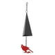 thumbnail image 2 of Campana de viento de triángulo de hierro con pájaro rojo Campanas de viento de North Country Decoración de interior y exterior para puerta Porche Patio Jardín, 2 of 10