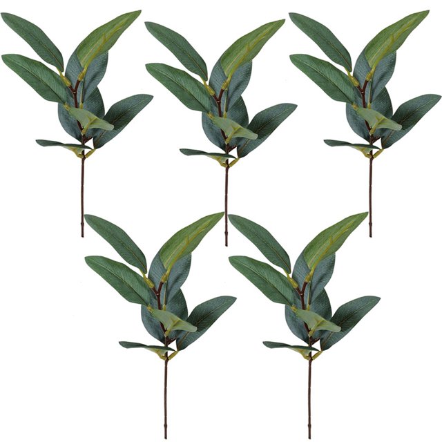 Coofit Artificial Leaves Stem DIY - 5PCS Fake Eucalyptus Pick Faux Greenery Branch