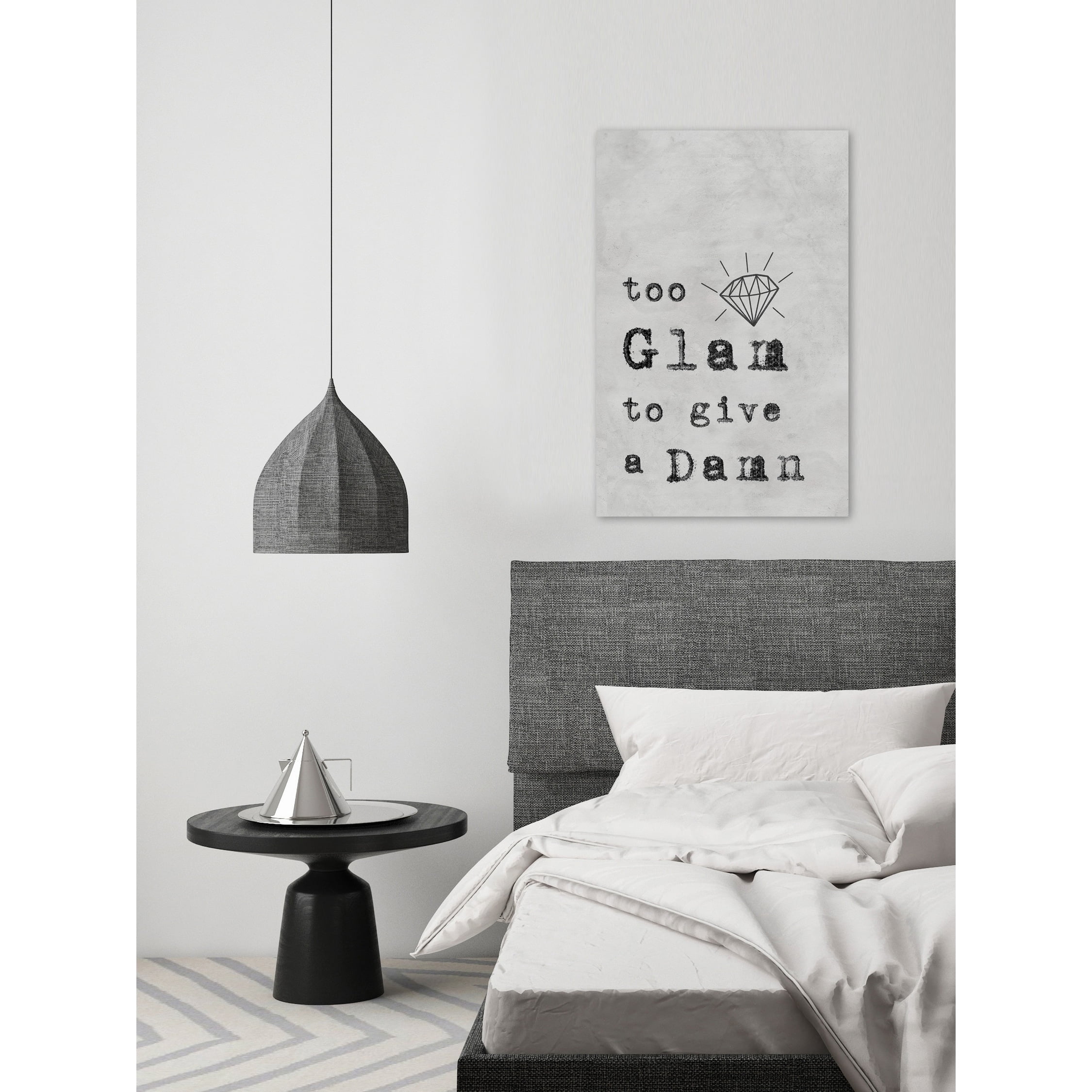 Too Glam to Give a Damn Painting Print on Wrapped Canvas