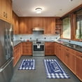 thumbnail image 5 of Blue Buffalo Plaid Kitchen Mat Set of 2 Non Slip Thick Kitchen Rugs and Mats for Floor Comfort Standing Mats for Kitchen, Sink, Office, Laundry, 17"x47"+17"x28", 5 of 6