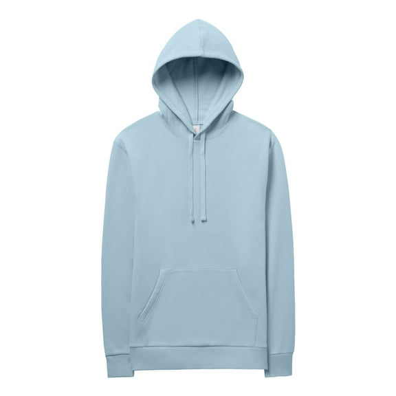 Alternative B04912016 Men Eco-Cozy Fleece Pullover Hoodie, Light Blue - Extra Large