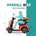 thumbnail image 4 of SKRT Large 4 Wheels Mobility Scooter (XW-E05), Electric Heavy Duty Wheelchair Device, 400 LBS Capacity for Seniors & Adults, Speed Adjust, No Assemble Required, 4 of 7