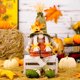 thumbnail image 1 of Liquidación de adornos de Poaug, decoraciones de pavo de otoño para Acción de Gracias, paquete de 2, gnomos Tomte suecos hechos a mano con hojas de arce, gnomos de peluche, regalos de decoración, 1 of 6