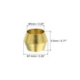 thumbnail image 2 of Uxcell 5mm Tube OD Brass Compression Sleeves Ferrules Brass Ferrule Fitting 100 Pack, 2 of 6