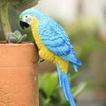 thumbnail image 3 of DEEPCRAFF Parrot Model Resin Blue 1Pcs 8.3x3.1x2.8in Balcony Decoration, 3 of 8