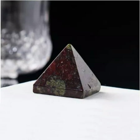 EOEMY Natural Quartz Crystal Egyptian Pyramid Chakra Reiki Mineral Stone Tower Decor-Dragon Blood Quartz-1Pc EOEMY Natural Quartz Crystal Egyptian Pyramid Chakra Reiki Mineral Stone Tower Decor-Dragon Blood Quartz-1Pc