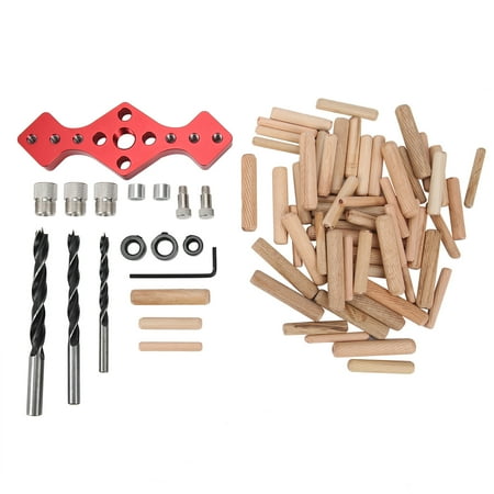 

price crash Woodworking Straight Hole Punch Locator Red Aluminum Alloy with Drill Bit Wood Tips