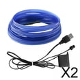 thumbnail image 1 of Luces de tira para automóvil,Luces LED para interior de coche,de color azul,con USB,Tiras de luces LED para coches,camiones,todoterrenos y decoraciones de jardín,Tubo de luz Neno, 1 of 8