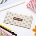 thumbnail image 2 of Cloth Storage Bags with Zipper Fashion Lattice Dots Pencil Bag Student Large-Capacity Stationery Storage Bag Examination Storage Bag, 2 of 5