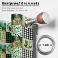 thumbnail image 2 of Outdoor Curtains for Patio Waterproof, St. Patrick's Day Outdoor Privacy Panels Grommet, Green Hat Dog Lucky Shamrocks Black Check Blackout Outside Curtains for Porch/Cabana 54"x108", 2 Panels, 2 of 8