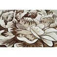 thumbnail image 3 of Planet Rugs Round Floral Plush Rug 2ft Brown - Soft, Durable Home Decor, 3 of 9