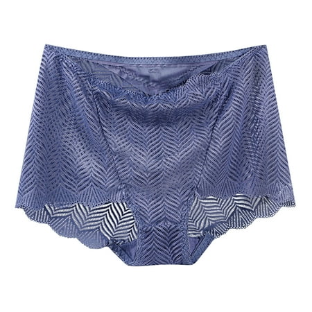 Bigersell Cotton No Show Underwear Women Clearance Womens Underwear High Waist Briefs Panty Style P-1680 Polyester Cheeky Panties G String Thongs Ladies Briefs High Waist Women s Panties Purple XXL