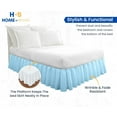 thumbnail image 2 of HNB Store Ruffled Bed Skirt Easy Fit 16" inch Drop | Microfiber Made | Olympic Queen | Light Blue, 2 of 7