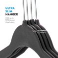 thumbnail image 2 of Velvet Ultra Slim Non Slip Shirt Hangers  100 Pack  Gray, 2 of 7