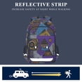 thumbnail image 5 of FORMRS Unisex School Backpack 17" Student Travel Bag with Laptop Compartment, Purple Simple Triangles, 5 of 7
