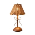 thumbnail image 2 of Dalxymotic Rattan Touch Table Lamp, Rechargeable Touch-Dimmable Bedside Lamp, Woven Shade Table Lamp, Rattan Table Lamp Decoration for Living Room, Patio, Bedroom, Office, Home, 2 of 6