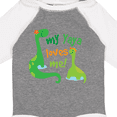 thumbnail image 4 of Inktastic My Yaya Loves Me Grandson Dinosaur Boys Long Sleeve Baby Bodysuit, 4 of 5