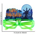 thumbnail image 3 of Fiudx Ofertas del día Marco de gafas luminosas de Halloween Marco de gafas de luz verde LED Marco de gafas de fiesta Disfraz de garra fantasma Marco de gafas transparente con batería incorporada, 3 of 6