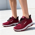 thumbnail image 2 of EKVAHL Women's Orthopedic Athletic Sneakers, Quick Lace Mesh Sport Shoes, Arch Support Outdoor Hiking Casual Trainers Red, 2 of 4