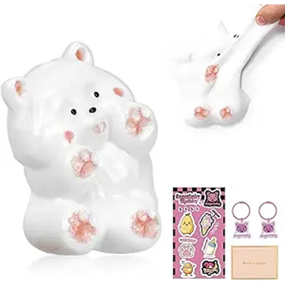 Handmade Taba Squishy Cute Animals Toy , FuFu Kawaii Cat Dog Squishies, Sticky Squishy YoYo Squeeze Toys, Pinch Family Funny Fidget Toys Novelty Things for Anxiety, Kids Children - Puppy