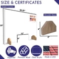 thumbnail image 4 of Sneeze Guard Plexiglass Shield for Counter –3 PACK Wooden Red Oak Bases and Transaction Window – 30 inches Wide by 23 inches Tall, Freestanding Protective Plastic Acrylic Barrier for Countertop Desk, 4 of 6