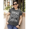 thumbnail image 2 of 60th Birthday VINTAGE 1963 Women's T-shirt, 3XL, Charcoal, 2 of 3