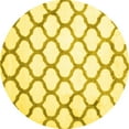 thumbnail image 1 of Ahgly Company Machine Washable Indoor Round Trellis Yellow Contemporary Area Rugs, 7' Round, 1 of 4