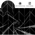 thumbnail image 6 of 72x84 Inch Chevron Black Long Shower Curtain for Kids Bathroom Decor Farmhouse Striped Patchwork Polyester Bath Curtain Plaid Neutral Stall Bathtub Curtains Set Waterproof with Hooks, 6 of 6