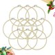 thumbnail image 3 of Marco circular ajustable de bambú para bordar, 12 piezas, para manualidades, punto de cruz, herramienta manual de costura tradicional china (13 cm), 3 of 7