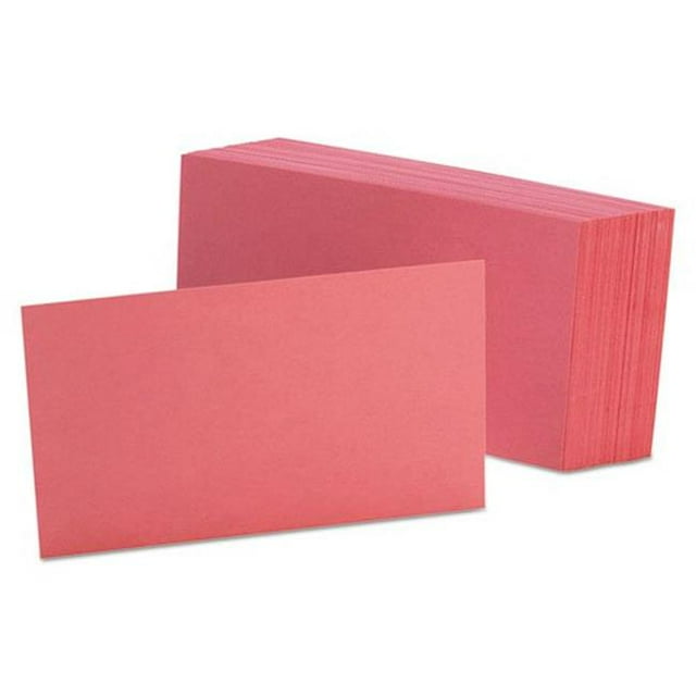 Oxford 7320CHE 3 x 5 Cartes d'Index Non Rigides - Cerise
