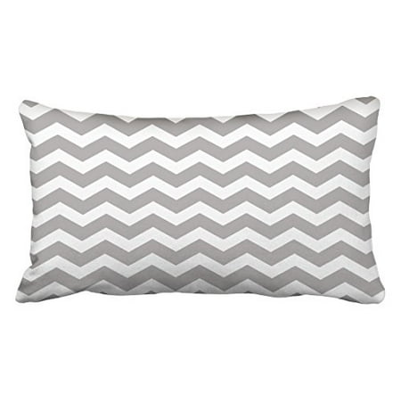 WinHome Decorative Dark Gray White Chevron Zig-Zag Pattern Pillow Cover ...