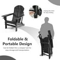 thumbnail image 5 of Patiojoy Adirondack Chair W/Ergonomic Design&Ottoman Outdoor Armchair HDPE chair for Yard&Patio Black, 5 of 8