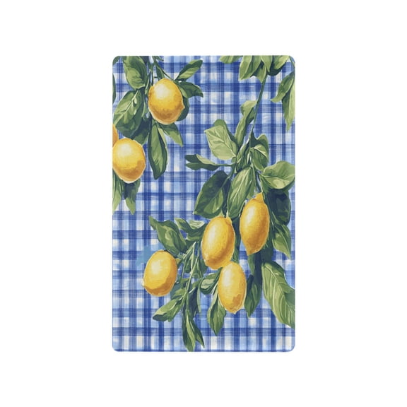 Yayeee Blank Wall Plate Cover 1-Gang 4.5"x2.7" Home Unused Decorative Outlet, Green Lemon Plaid