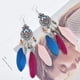 thumbnail image 2 of Pendientes de Plumas de Hojas de Borla de Color Retro Bohemio aleación tibetana Xiangyun patrón Joyas de Clavos para oídos Zefei Wu 9024735068181, 2 of 3