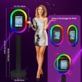 thumbnail image 3 of Portable iPad Photo Booth Stand with RGB Ring Light - Compatible with 10.2" to 13" iPad Pro/Air, Party Selfie Station for Weddings & Corporate Events (Black)​, 3 of 9