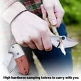 thumbnail image 4 of High Hardness Camping Knife - Portable Design with Wood Handle, Stainless Steel Blade - for Outdoor Camping, Hiking, Survival, Everyday Carry, 4 of 6